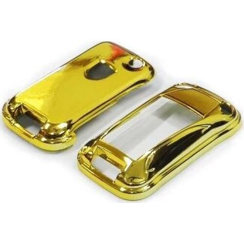 GOLD PLATED CHROME Remote Flip Key Protection Case For Porsche Cayenne Turbo S GTS V6 V8