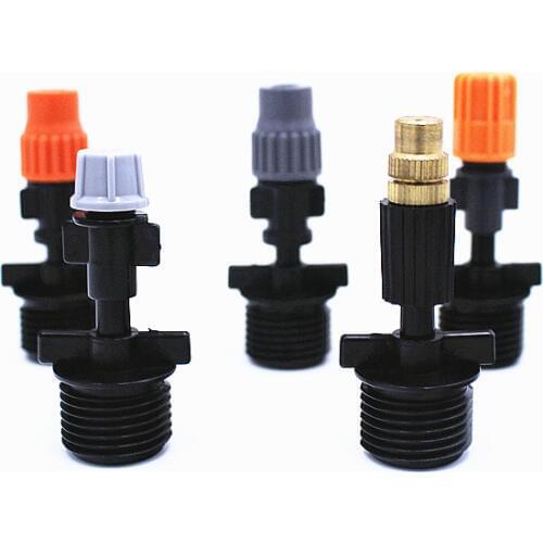 5PCS Misting Sprinkler With 1/2"Screw Connector For Garden Cooling System Micro Drip Spray Irrigation Watering Tools