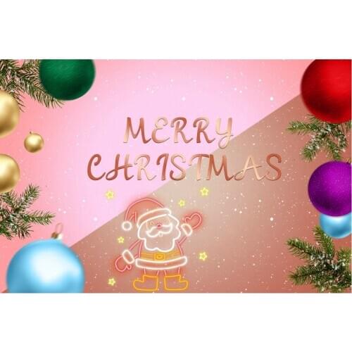 Merry Christmas Decor Backdrop Colorful Ball Stitching Color Background Christmas Party Decor Newborn Baby Photo Booth Props