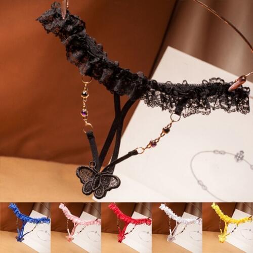 Sexy Low Waist Lace Panties G-String Temptation Perspective Hollow Out Diamonds Low Waist Thong Panty