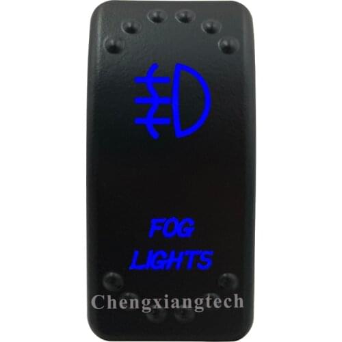 Blue Led Laser Engraving- FOG LIGHTS - Rocker Switch 5 Pin on off 12v 24v SPST for Car Boat Truck RV