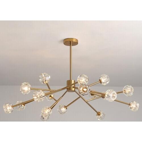 Modern iron crystal luminaire suspendu led light led wall moon lamp lampes suspendues living room decoration