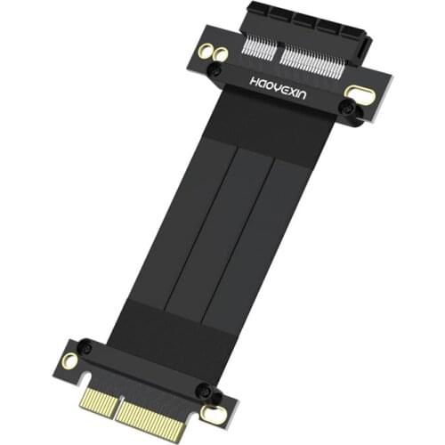 HYX high speed Pci-E3.0 Express 4X To 4X Slot Riser Card Converter Extender Ribbon Adapter Extension Cable Pci-E X1 Gold Plated