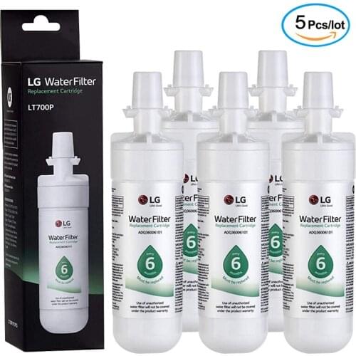 Replace lg lt700p refrigerator water filter (nsf42 and nsf53) adq36006101, adq36006113, adq75795103 or agf80300702、 5 packs