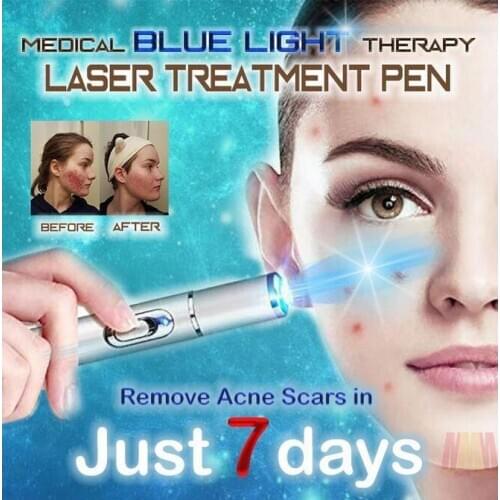 1pcs Medical Blue Light Therapy Laser Treatment Pen Soft Scar Wrinkle Removal Treatment Device drop shipping