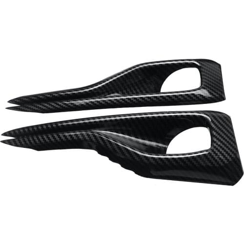 Carbon Fiber Look 2PCS Car Front Fog Light Cover Trim Frame Rings ABS For Ford For Focus MK4 ST ST Line & ST Line X 2019-2021