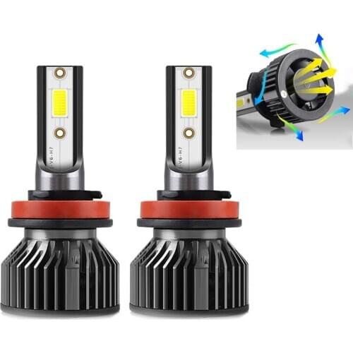 2Pcs S6 Car LED Headlight 6000LM 6000K High Brightness Headlight H1, H3, 880/881/H27, H7, H11/H8/H9, Universal Fog Lamp