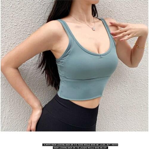 2021 Sports Bras Women Push Up Solid Sports Bra Shockproof Gym Women Sports Bra Shaping Gather Fitness Running Yoga Sport Tops