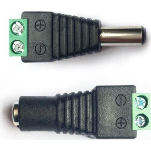 5pair 5 Male 5 Female DC Connector Plug 5.5mm X 2.1mm Barrel Power Jack Adapter Connector for TV