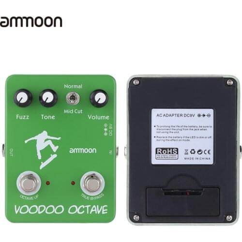 Ammoon AP-12 Voodoo Octave Fuzz Effect Guitar Effect Pedal True Bypass Guitar Pedal for Guitar Accessories Parts