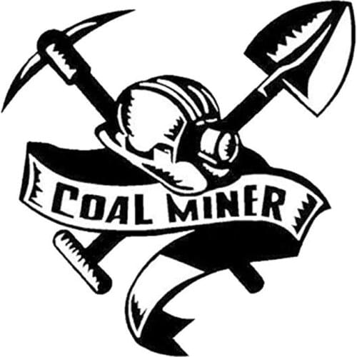 Coal Miner Car Sticker Decal For Car Laptop Truck Bumper Window Decor Decals Car Stickers AL409