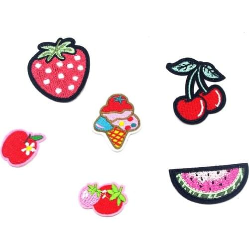 SHINE 6PCs Mixed Patches For Clothing Iron On Embroidered Appliques DIY Apparel Accessories Patches For Clothing Fabric Badges