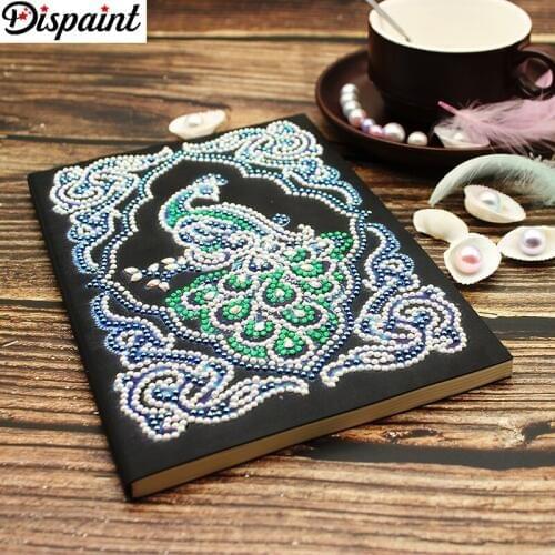 Dispaint A5 Notebooks 5D DIY Diamond Painting Special Shape Diary Book Diamond Embroidery "Phoenix bird" Rhinestones Decor Gift