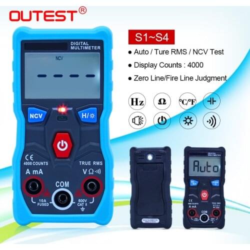 ZOYI ZT-S1/ZT-S2/ZT-S3/ZT-S4 4000 counts Auto Range True RMS LCD Digital Multimeter With NCV DATA HOLD and LCD backlight+EVA box