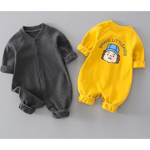 Baby Boys Print Clothes Romper Long Sleeve Kids Spring Autumn Toddler