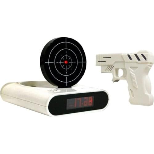 Game Alarm Clock with Infrared-Laser Gun - LED Digital Display Game Toys Gifts for Christmas New Year