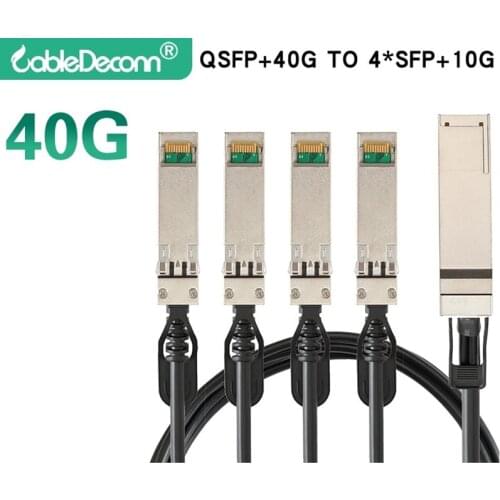 40G QSFP+ to 4x10G SFP+ DAC Breakout Cable Passive Direct Attach Copper Breakout Cable Compatible for Cisco H3C