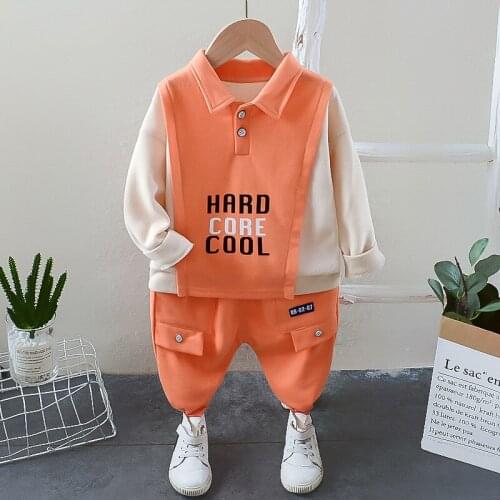 Baby boy clothes set spring autumn fashion letter long-sleeve cotton sweater 2 pieces baby boy casual sportswear suit baby suit