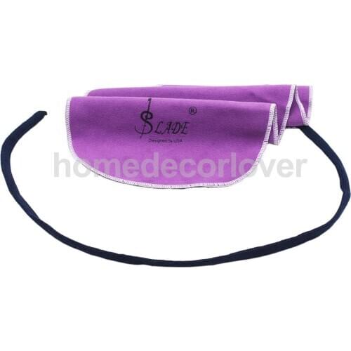 LADE Woodwind Cleaning Swab Wipe Cloth for Sax Clarinet Flute Piccolo Purple