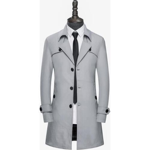 Lansboter Men's Long Trench Coats
