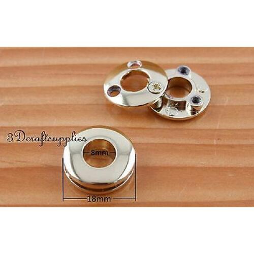Eyelets metal with washer grommets light gold Alloying round 8 pieces 8 mm CK74