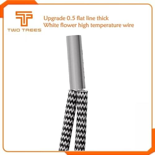 Upgraded 3D Printer Heater Cartridge Heating Tube 12V/24V 50W 1M Cable For High Temperature V6 Volcano MK8 MK9 Hot End Heat Kit