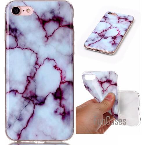 Marble Vein Case For fundas iPhone 7 Case 4.7 inch iphne Colorful appple Rubber iphlne cover 1 phone estuche ipho ne cuir