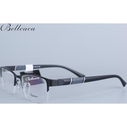 Bellcaca Spectacle Frame Men Eyeglasses Nerd Computer Optical Prescription Myopia Clear Lens Glasses Frame For Male Eyewear 8850