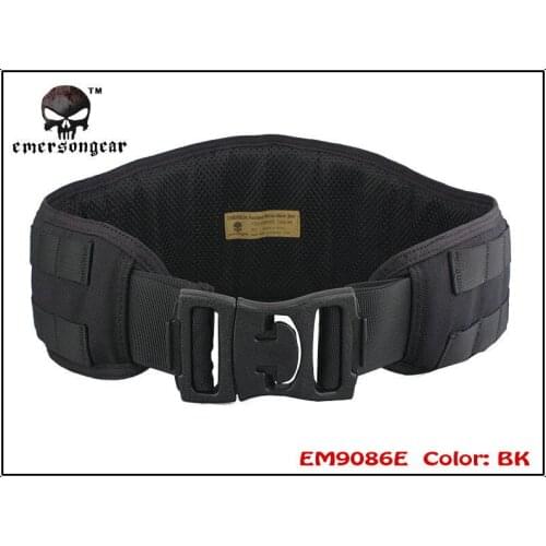 EMERSON MOLLE Padded Molle Waist Belt Men Airsoft Combat Military Army belt BLACK EM9086E Waist Support