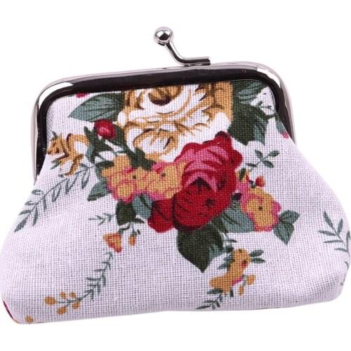 Naivety Hasp Coin Purse Women Retro Small Wallet Lady Vintage Flower Clutch Bag Good Gift Floral Bags Drop Shipping Wallet Case