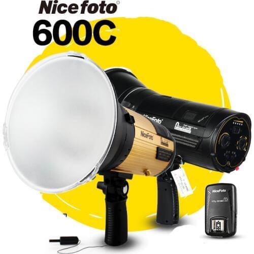 NiceFoto HS 600C 600W High-speed sync HSS 1/8000S Studio Flash High Speed Speedlite with Transmitter for Canon Camera