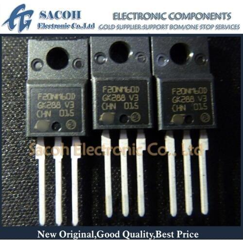Free Shipping 10Pcs STF20NM60D F20NM60D or STF20NM50D F20NM50D TO-220F 20A 600V MOSFET with FAST DIODE