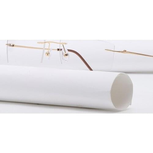 ZIROSAT 522 Memory Titanium Rimless Women Or Men Eyeglasses Fashion Brand Designer Myopia Optical Prescription Eyewear Frame