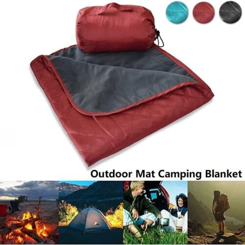 Mountaineering Field Camping Mat Outdoor Cold and Warm Fleece Picnic Mat Office Sofa Lunch Break Mat Air Conditioning Blanket