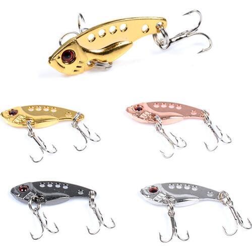 Free Shipping 3.5cm_3.8g/7g/11g Ice Fishing Lure Artificial VIB Hard Bait Bauble Chatterbait ALLWater Wobbler Popper YU020