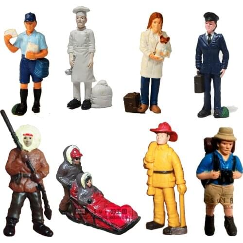 PVC figure model doll ornaments modern figure 8pcs/set