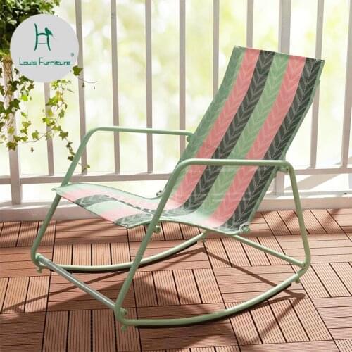 Louis Fashion Chaise Lounge Nordic Lunch Break Modern Simple Lazy Deck Balcony Leisure Nouns Rocking