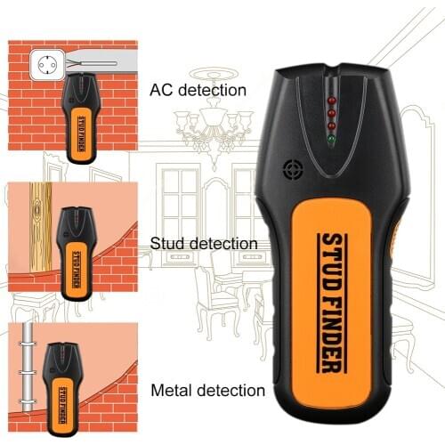 Wall Scanner Metal Detector Metal Wood Stud AC Live Wires Copper Finder Depth Tracker Electric Detection Instrument