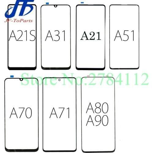 10Pcs Touch panel Replacement Parts For Samsung Galaxy A21 A11 A31 A41 A51 A71 A515 A21S A515F A715F Front Outer Glass Lens