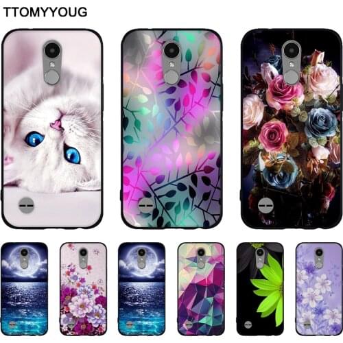 Ultra Thin TPU Phone Case For LG K10 2017 LV5 Soft Silicone Back Cover For LG K10 2017 M250 M250N X400 Protective Flower Shells