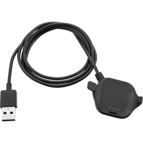 USB Charging Cable Clip Charger Portable Black Plastic Travel Outdoor Charger For Garmin Forerunner 25 GPS Running Watch