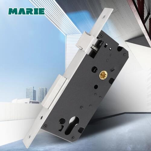 ML004 Narrow Lock Body Mortise Locks Mute Door Lock Stainless Steel#304 Alloy Door Lock Room Door Handle Lock 45x85 50x85