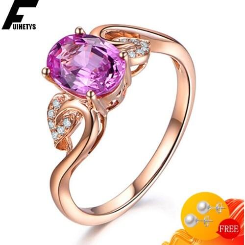 Fashion Ring 925 Silver Jewelry Oval Amethyst Zircon Gemstone Finger Rings Accessories for Women Wedding Engagement Party Gift