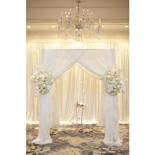 10ft x 10ft x 10ft white color wedding pavillion drapes with stainless steel Stand,wedding decoration church drapery
