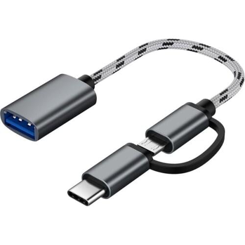 2 in 1 OTG Adapter Cable USB 3.0 to Micro USB Type C Data Sync Adapter For Huawei Samsung MacBook U Disk Type-C OTG Converters