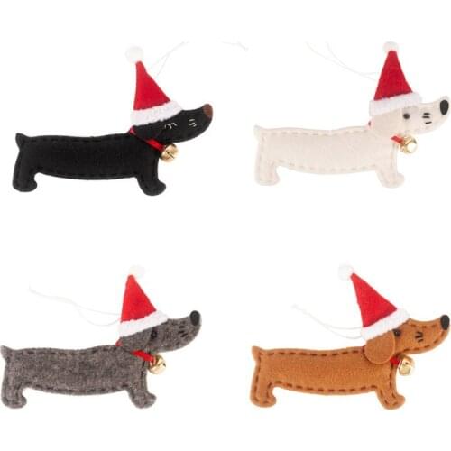 2021 Happy New Year Gifts Christmas Ornaments Xmas Dachshund Christmas Tree Decorations for Home Doll Hang Pandents Noel Natal