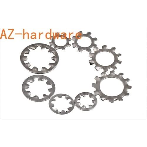 304 stainless steel external tooth internal tooth anti-skid gasket chrysanthemum meson anti-skid washer m3m4m5m6m8m10 100Pcs