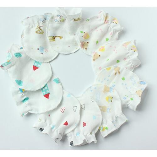 5 Pairs/Lots Fashion Breathable Baby Boys Girl Anti Scratching Gloves Newborn Protection Face Cotton Scratch Mittens 0-12 Months