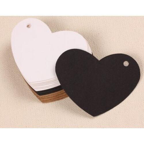 5000pcs/lot 6.5x5cm DIY blank heart shape kraft paper tags/wedding decorated card/cake price tags/message card