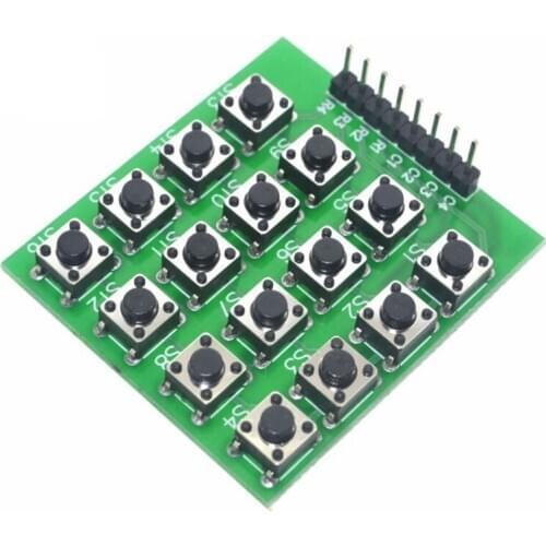 8pin 4x4 4*4 Matrix 16 Keys Button Keypad Keyboard Breadboard Module MCU for arduino Diy Kit